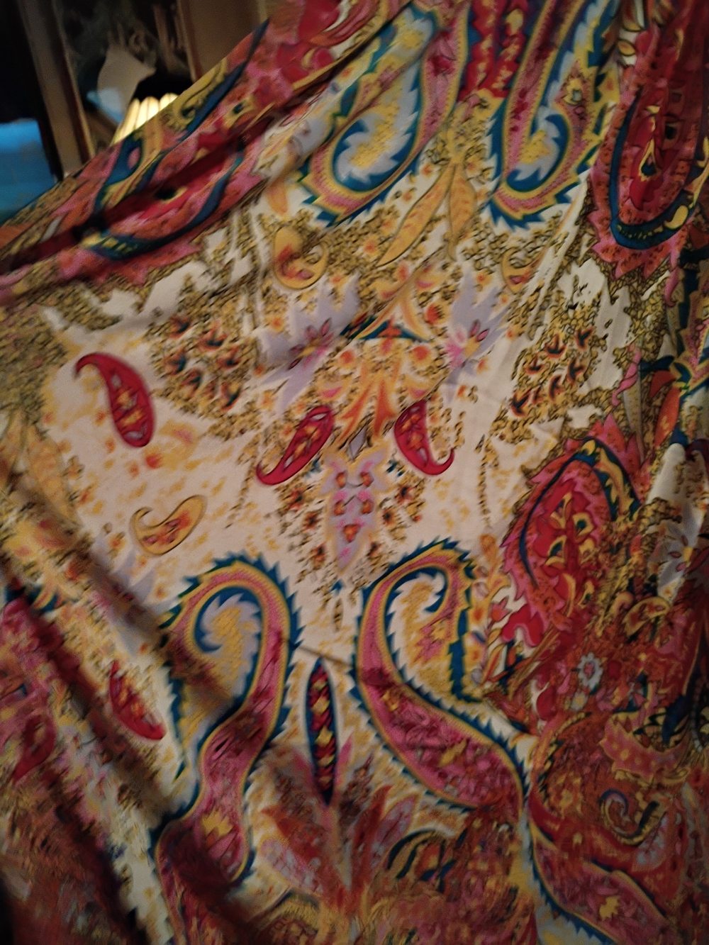 NWT Colorful Sleeveless Paisley Smocked Midi Dress - Picture 4 of 6